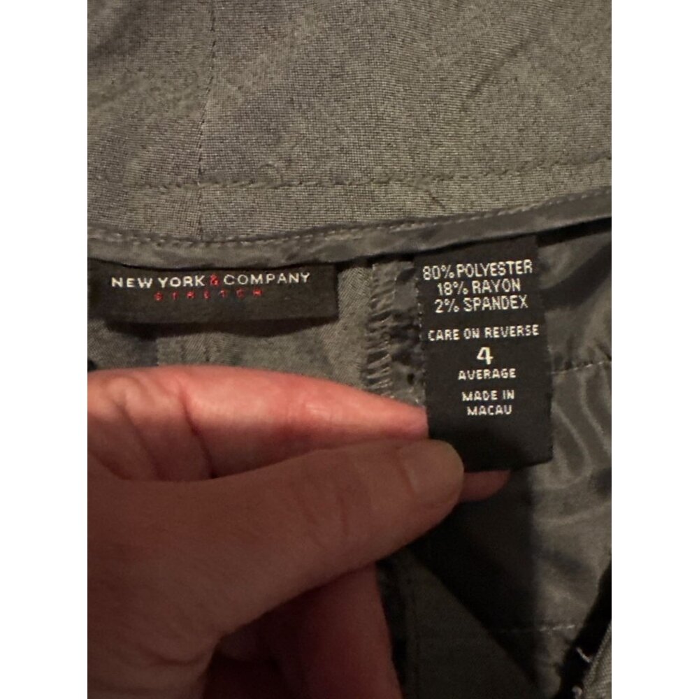 New York & Company Womens Gray Dress Pants Size 4 Average - Picture 4 of 4